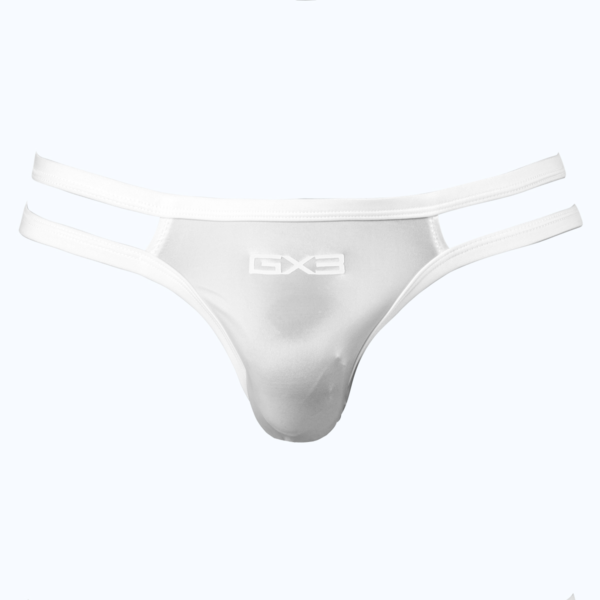 GX3 Men Underwear Shine Plus White Assorted - Slit Bikini