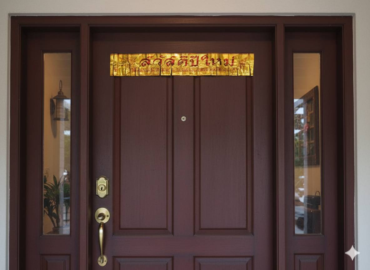 6 Pieces of Hanging Signs, Happy New Year, Happy New Year, Length 156 Cm. Model 3637 3638 ราคา 89 บาท*ส่งฟรี
