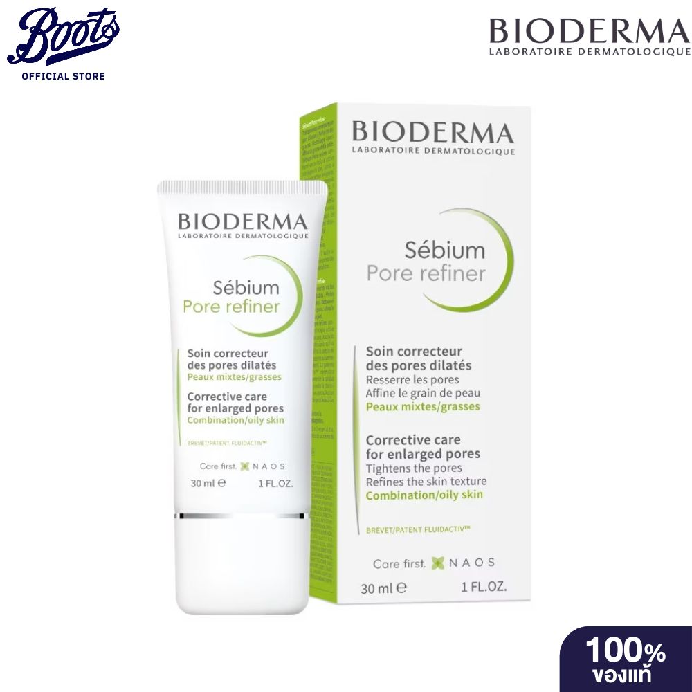 Bioderma Sebium Pore Refiner For Acne Skin ไบโอเดอร์มา ซีเบี่ยม พอร์ รีไฟเนอร์ ผลิตภัณฑ์บำรุงดูแลผิวที่มีรูขุมขนกว้าง สำหรับผิวผสมและผิวมัน 30 มล. ราคา 838 บาท*ส่งฟรี