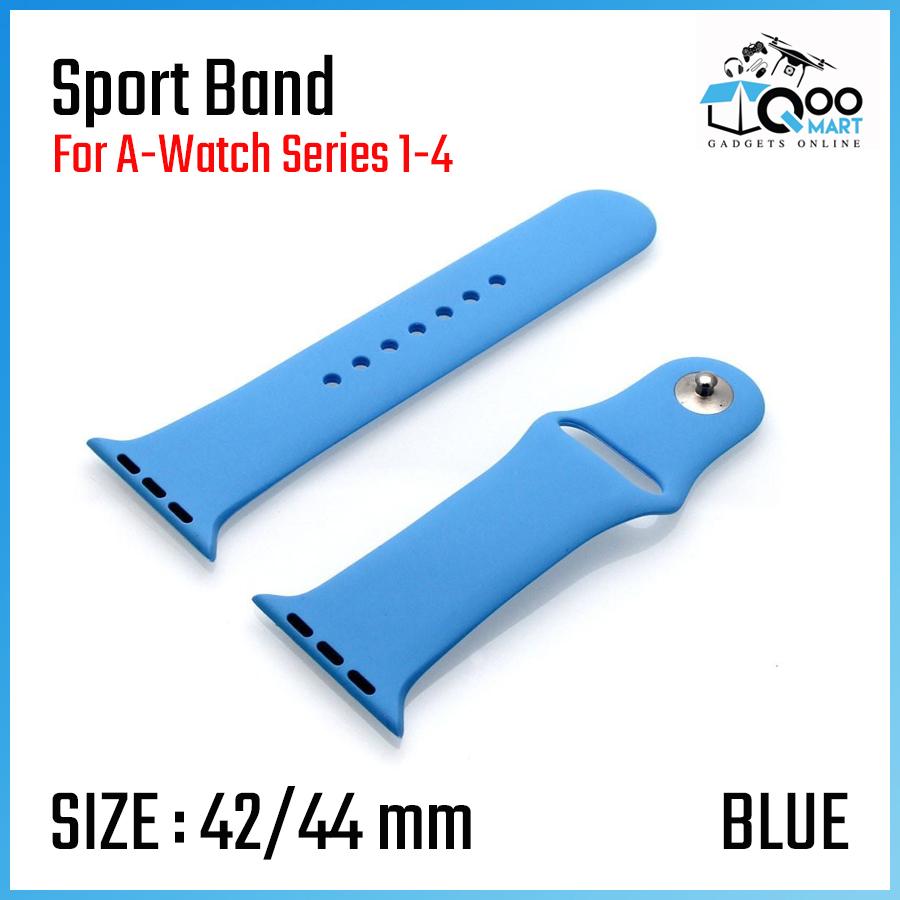 Sport Band Strap สายนาฬิกาสมาร์ทวอทช์ ทำจากยางฟลูโอโรอีลาสโตเมอร์ สำหรับ A-Watch Series 1-4 # Qoomart