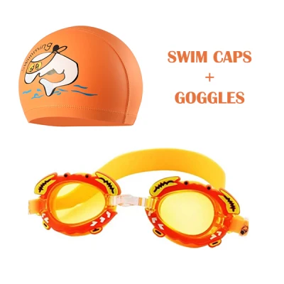 ชุดอุปกรณ์ แว่นว่ายน้ำ สำหรับเด็ก Swim Goggles Set for Kids มีหมวกว่ายน้ำ + แว่นว่ายน้ำ ครบชุด (4)