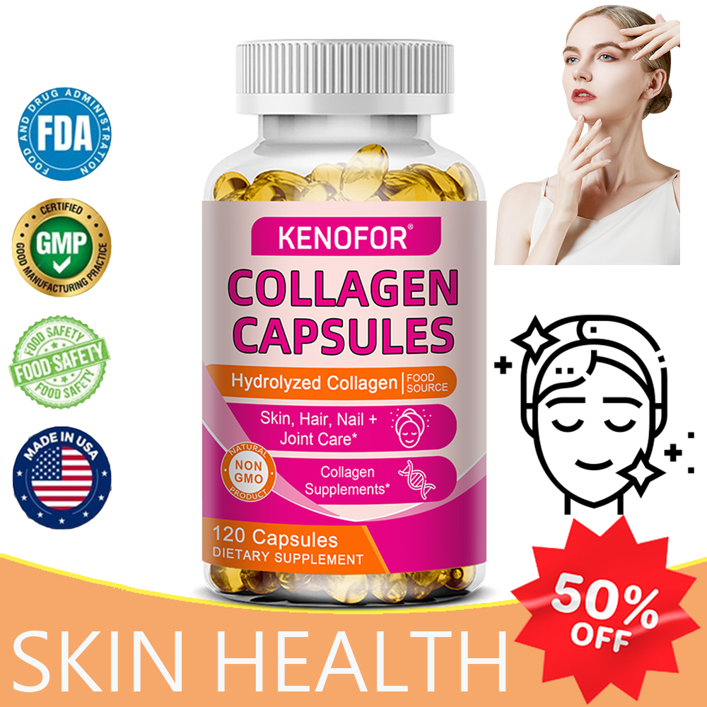 Vitamin C and Biotin, with Hydrolyzed Collagen, Supports Nail and Hair, Skin Health, Anti-Aging, Brightening, 120 Capsules. ราคา 134 บาท*ส่งฟรี