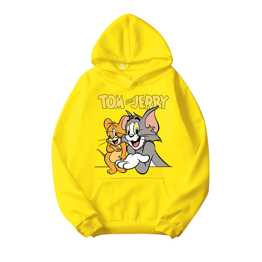 เสื้อฮู้ดลาย Tom&Jerry แฟชั่นการ์ตูนน่ารัก+แฟชั่นแขนยาว เสื้อกันหนาวขายดี !! #-308