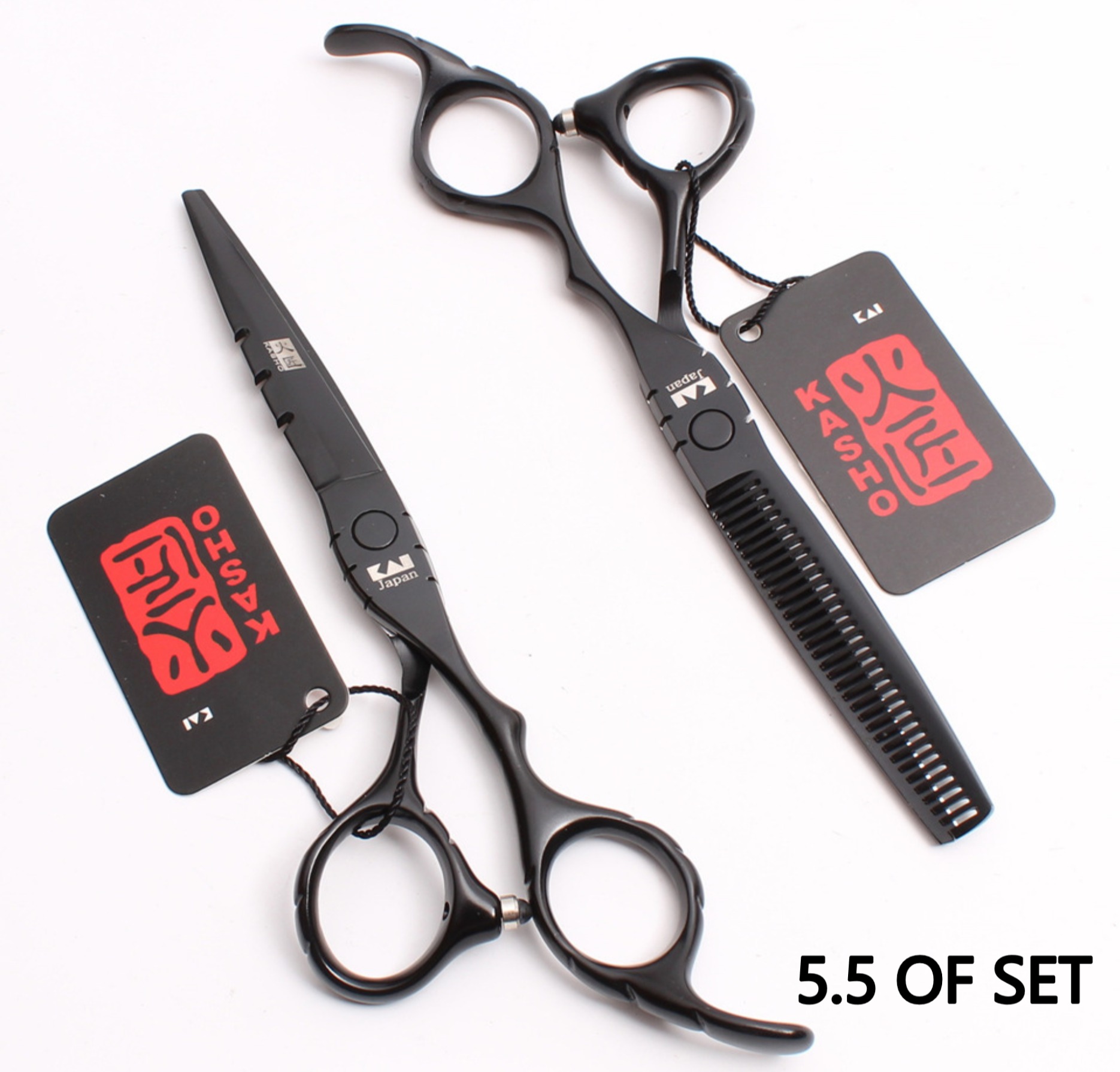 5.5/6.0kasho scissors กรรไกรตัดผมคาสโซ่ขนาด5.5/6.0 ราคา 1 คู่