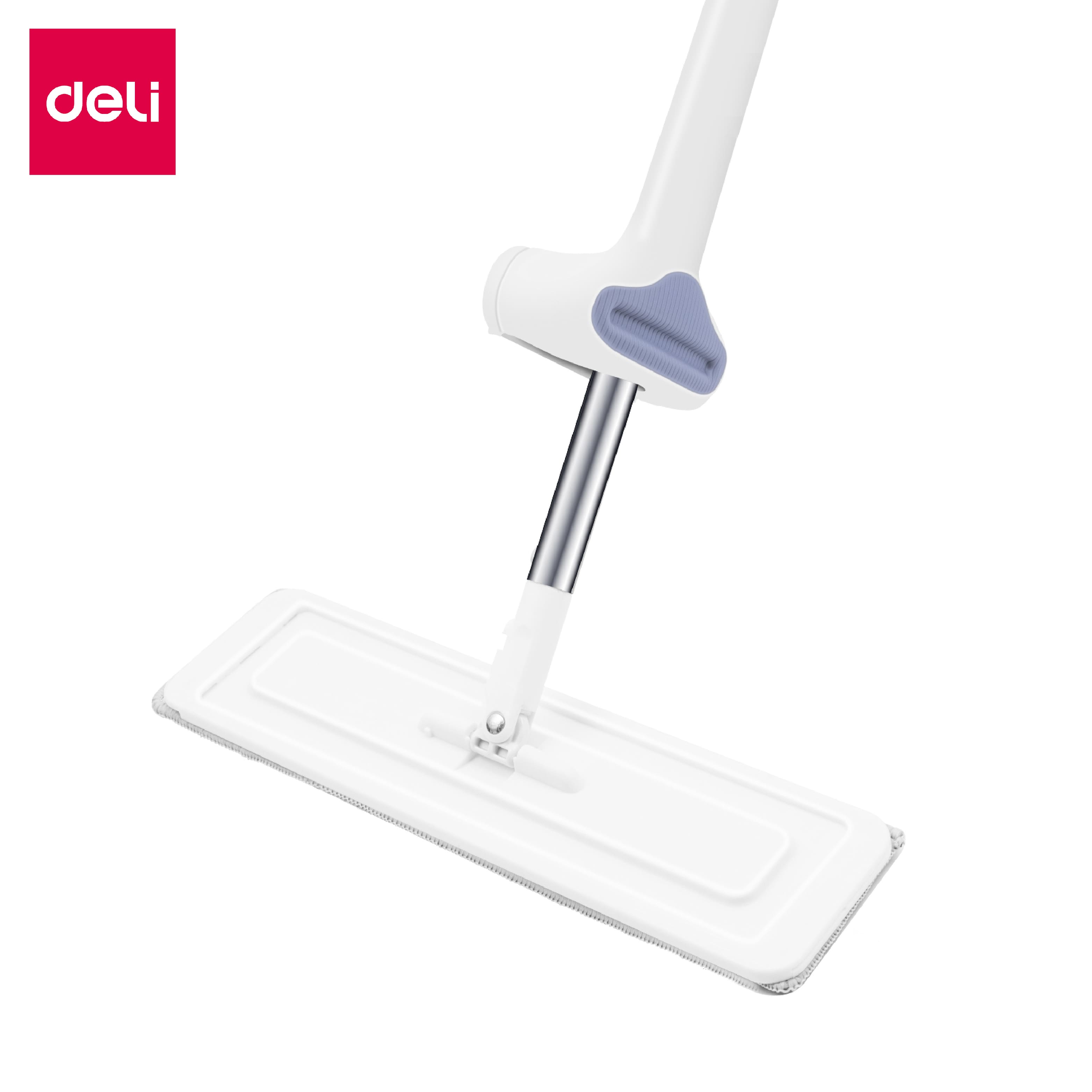 Deli ไม้ถูพื้น ไม้ถูพื้นแบบรีดน้ำ ไม้ถูพื้นหัวแบน ม็อบดันฝุ่น รีดน้ำและฝุ่นผงในตัว ถูง่ายสบายมือ หัวม๊อบหมุน 360 องศา Flat Mop Series ราคา 45 บาท*ส่งฟรี