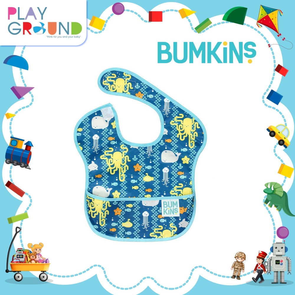 Bumkins ผ้ากันเปื้อน รุ่น Super Bib สำหรับน้องวัย 6 เดือน ถึง 2 ขวบ ผ้ากันเปื้อนชนิดกันน้ำ