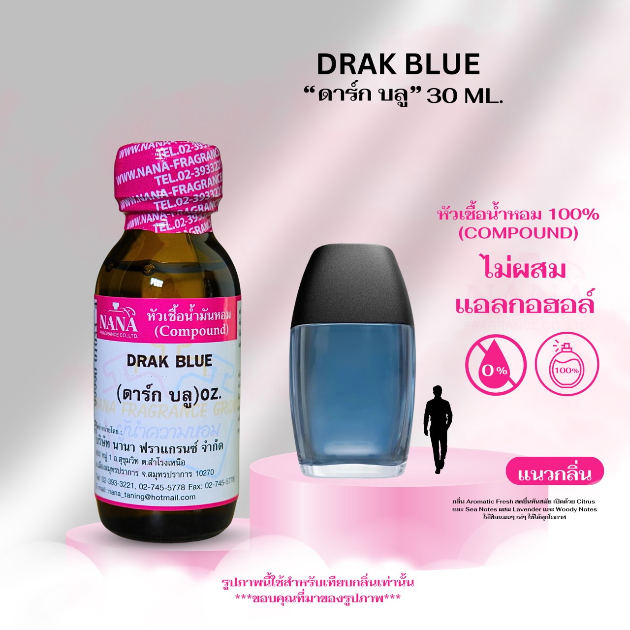 Perfume Essence 100% Fragrance, Dark Blue (Drak Blue) ราคา 909 บาท*ส่งฟรี