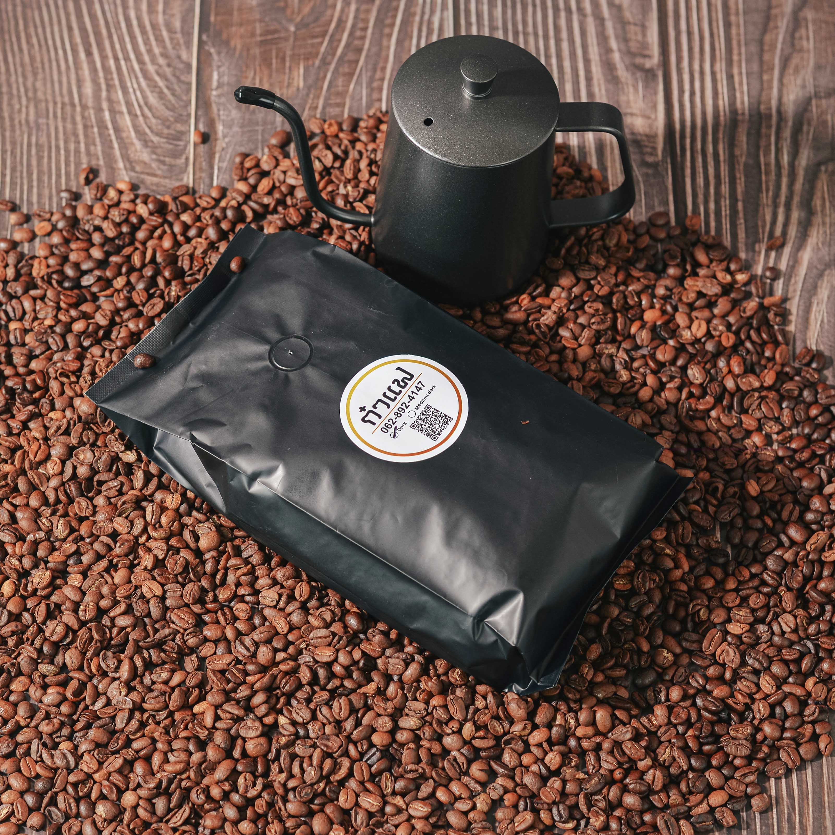 เมล็ดกาแฟ ดอยผาฮี้ คั่วเข้ม, กลางเข้ม 1 กก. คาราเมล นัตตี้ ถั่ว ช็อคโกแลตมิลค์ ดาร์ช็อค ราคา 399 บาท*ส่งฟรี