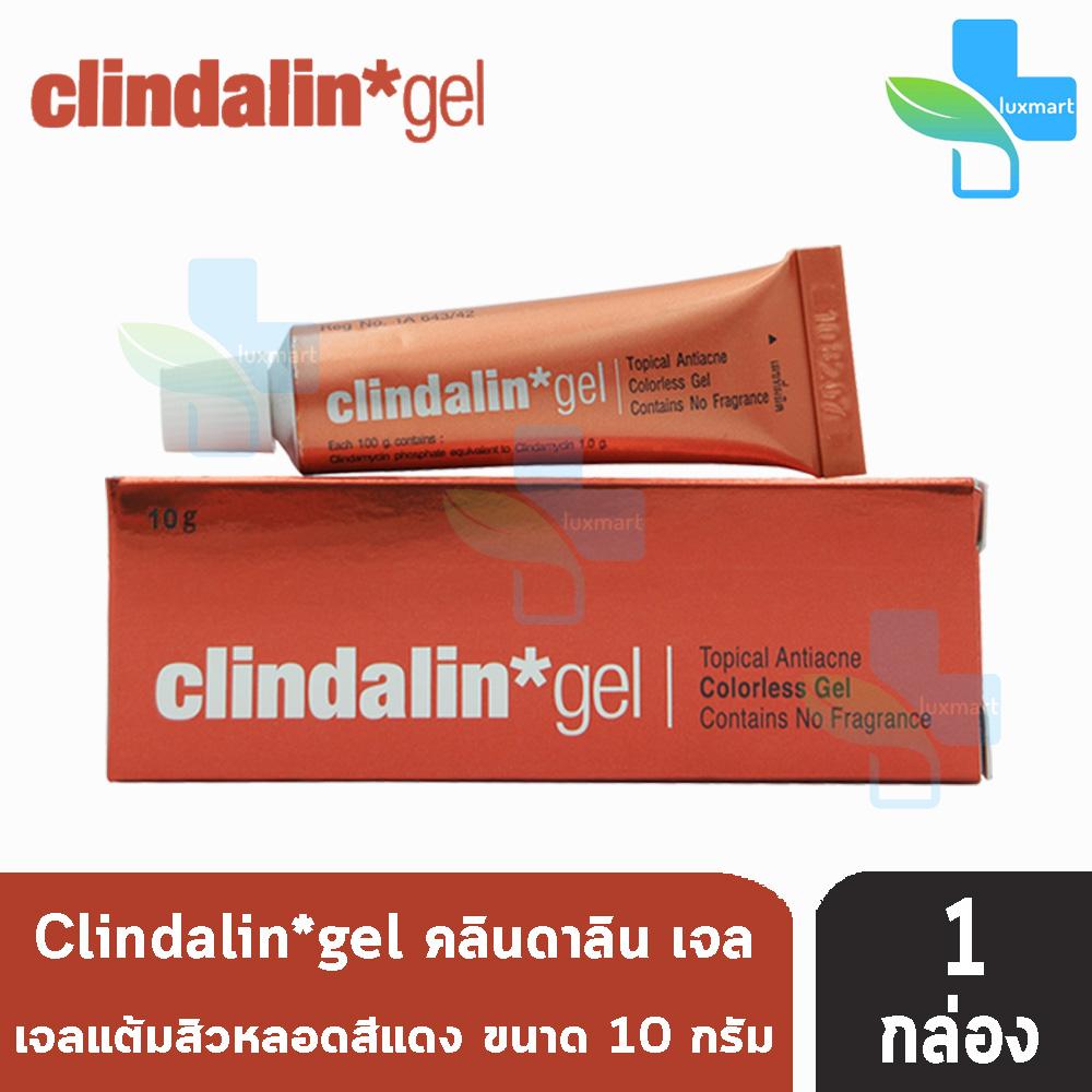 Clindalin Gel คลินดาลิน เจล เจลแต้มสิว หลอดสีแดง สิวอักเสบยุบไว ขนาด 10 g [ 1 กล่อง ]