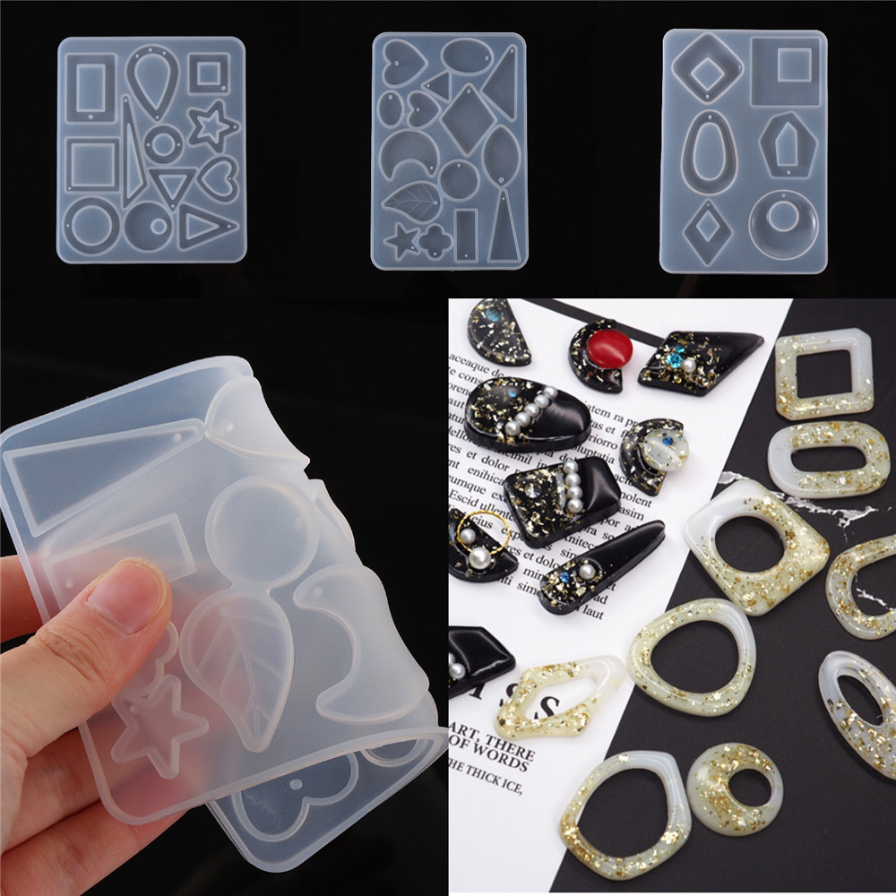 LUCHY WATCHES DIY Crafts UV Epoxy Tools Crystal Earrings Resin Mould Jewelry Making Silicone Mold