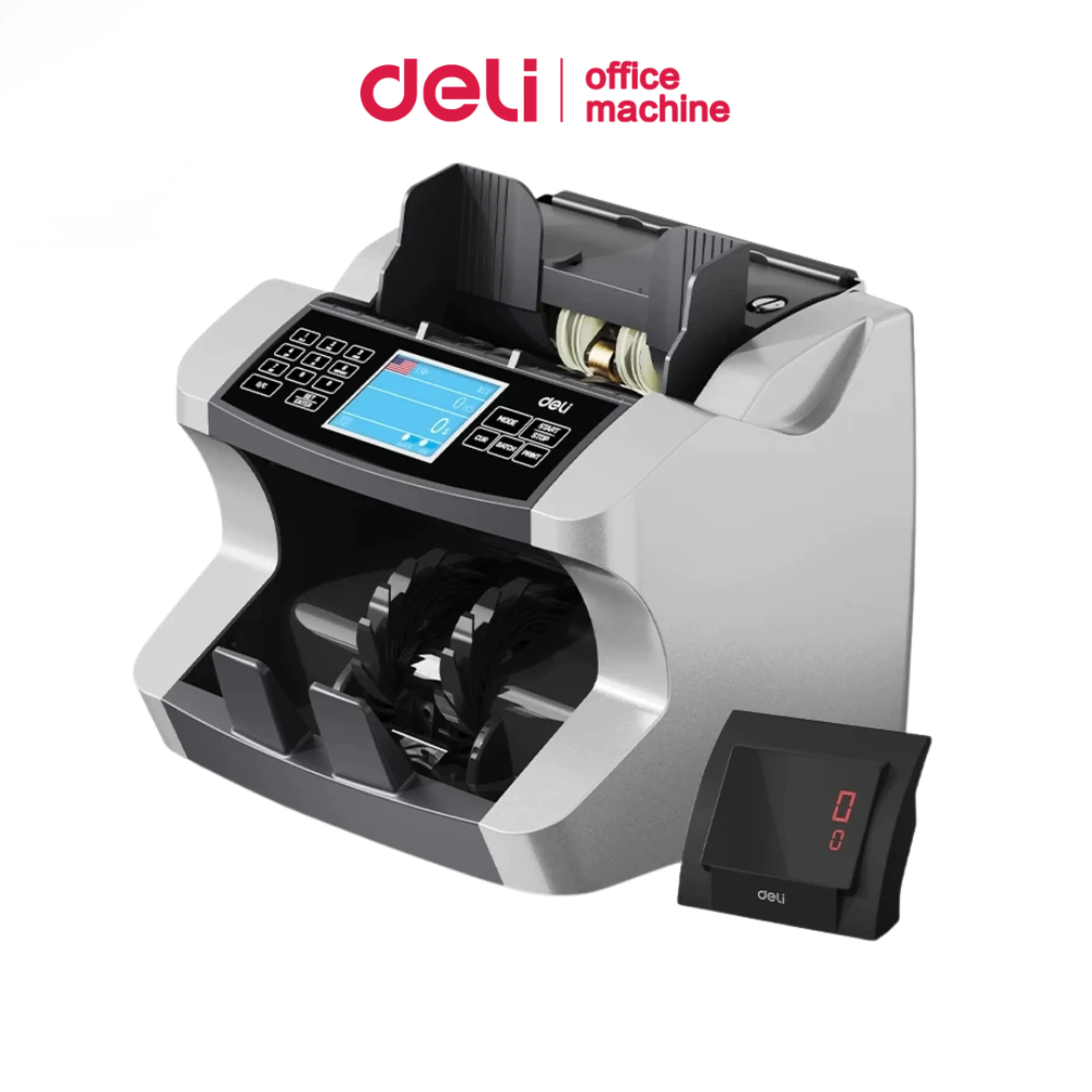 Deli Machine Count Bank Banknote Counting Machine Supports Multiple Currencies, Fast and Accurate Counting, Easy to Use. Bill Counter