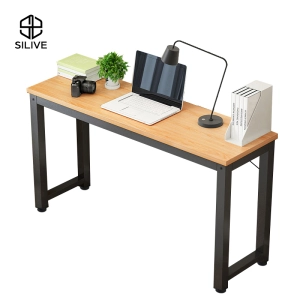 สินค้า Silive Shop สปอตสินค้า🔥 โต๊ะคอม มีขนาด 140*40*73 cm โต๊ะทำงาน โต๊ะอาหาร โต๊ะไม้ โต๊ะอ่านหนังสื ดีไซน์ สวยงาม # DN 05