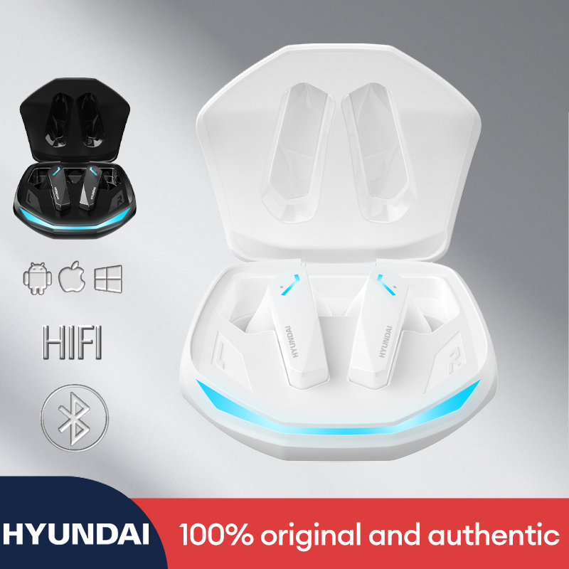 Hyundai GM2 Pro Gaming Bluetooth Earphone HIFI Sound Sport Waterproof TWS Wireless Headphones With Mic For Oppo iP Xiaomi Earbuds ราคา 399 บาท*ส่งฟรี