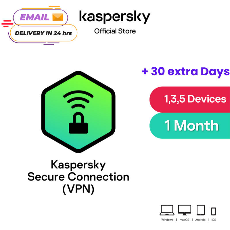 Digital Code Kaspersky Vpn Secure Connection 1 Month (Purchases Cannot Be Canceled) No Refund ราคา 99 บาท*ส่งฟรี