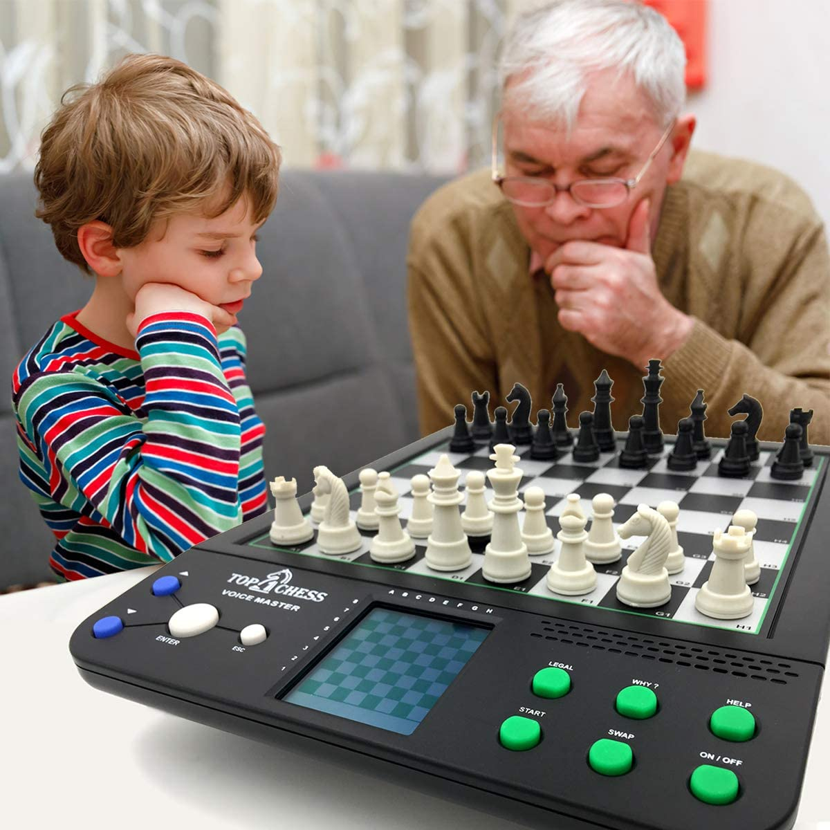 Top 1 Chess Set Board Game, Electronic Voice Chess Academy