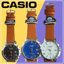 ภาพขนาดย่อของสินค้านาฬิกาผู้ชาย casio นาฬิกากันน้ำ สายนาฬิกา casio นาฬิกาสายหนัง นาฬิกาคาcasioแท้