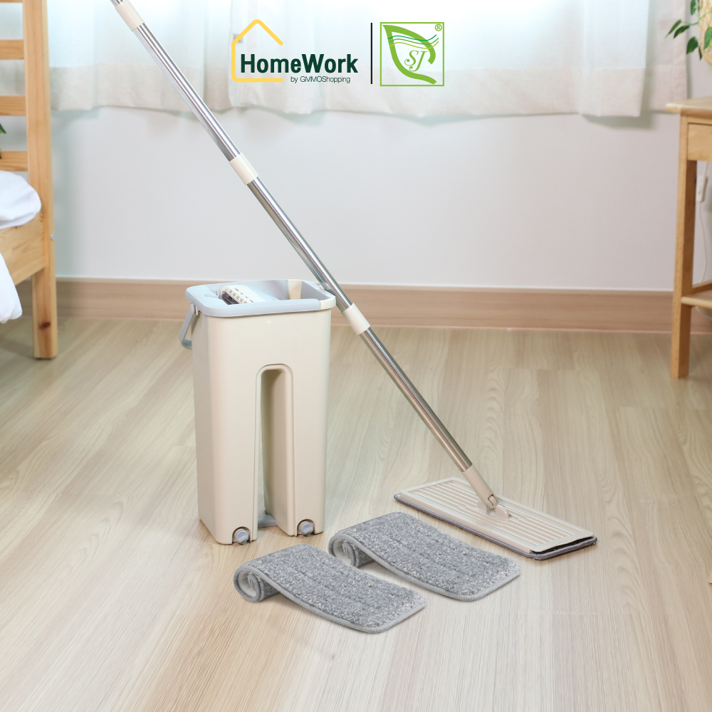 Twin Mop ชุดถังปั่นรีดน้ำ ทวินม็อบ #125702