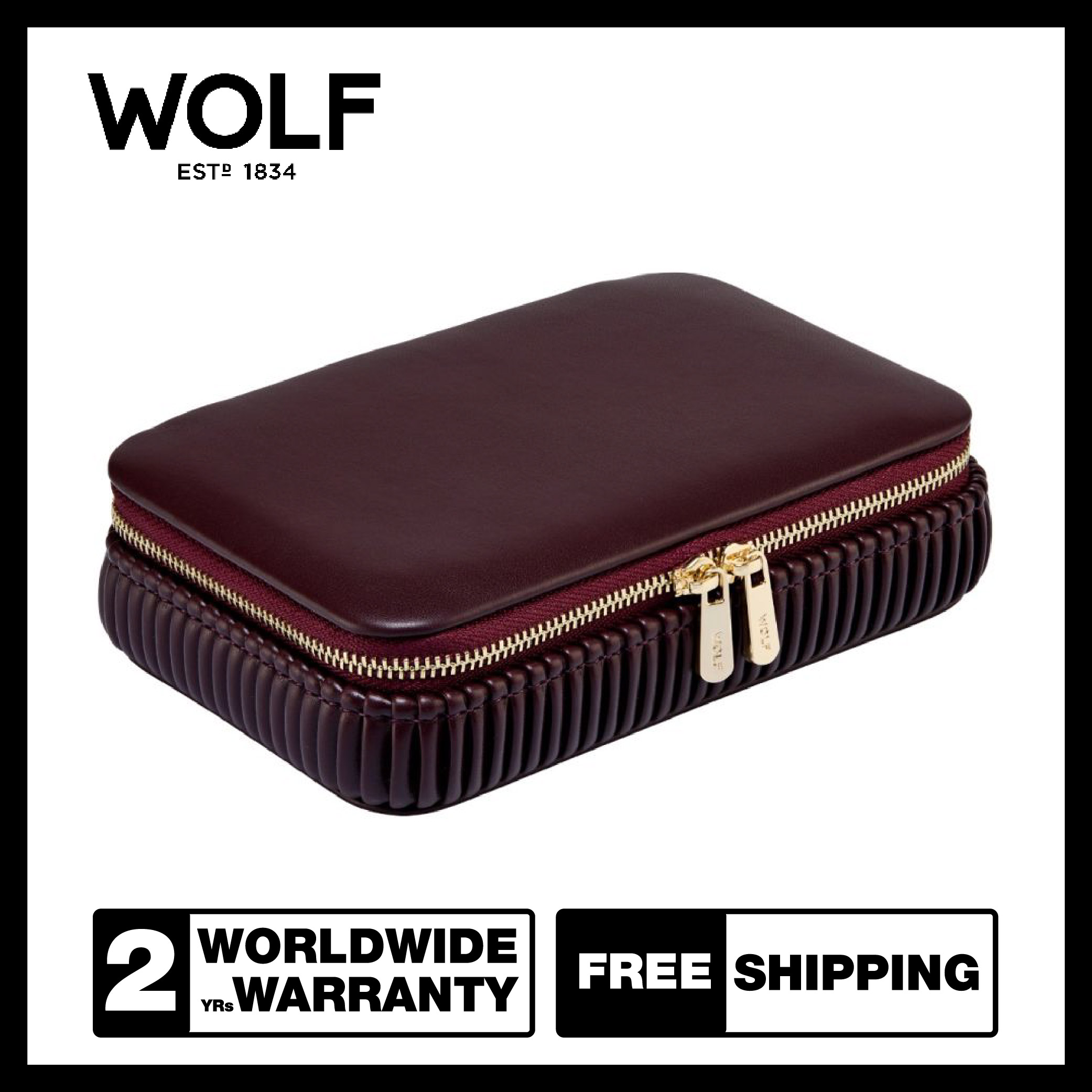 Bella Zip Case Jewelry Storage Box (Bordeaux) ราคา 9,600 บาท*ส่งฟรี