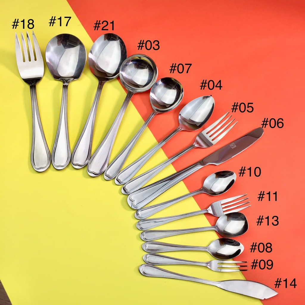 ช้อนส้อม ครบเซต อุปกรณ์ใช้ทานอาหาร ช้อนส้อมสแตนเลส แข็งแรง ช้อนส้อมโรงแรม ร้านอาหาร #36Twin Fish ราคา 22 บาท*ส่งฟรี