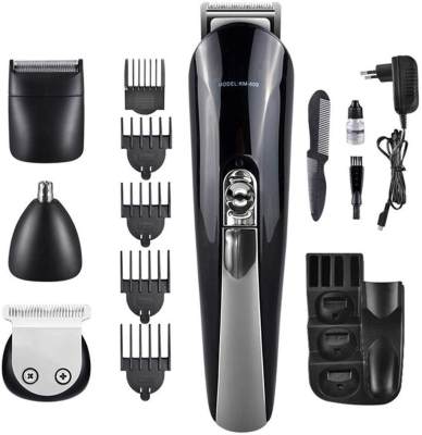 Kemei SUPER GROOMING KIT 11in1 รุ่น KM-600 ชุดเครื่องจัดแต่งทรงผม ปัตตาเลี่ยน ชาร์ตไฟได้ เครื่องโกนหนวด ตัดขนจมูก ตัดผมสั้น ที่ตัดผมไฟฟ้า เครื่องตัดผม ตัดขน บัตตาเลี่ยน โกนผม โกนขน แบตตาเลี่ยน แบบไร้สาย ตัดผมเด็ก ชุดบัดตาเลียน ใบมีดโลหะชนิดพิเศษ