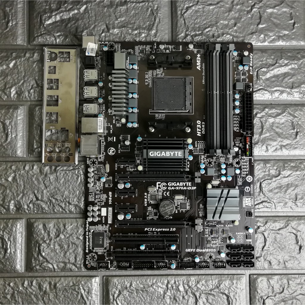 เมนบอร์ด GIGABYTE GA 970A D3P AM3+ มีฝาหลัง ฟรีSpeaker
