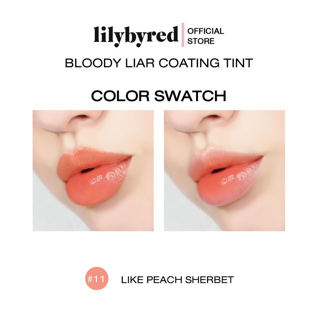 คำอธิบายเพิ่มเติมเกี่ยวกับ [สีใหม่ พิเศษ] LILYBYRED BLOODY LIAR COATING TINT 4G . (ลิป)