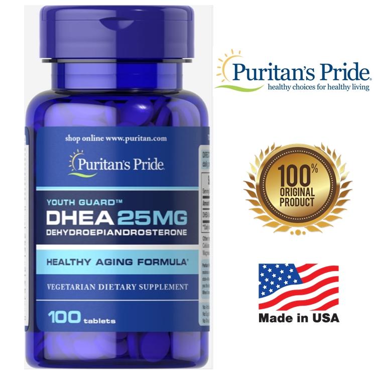 Puritan’s Pride DHEA 25 Mg [100 Tablets] ฮอร์โมนต้านความชรา และเสริมสร้างระบบภูมิคุ้มกันของร่างกาย ของแท้ 100% นำเข้าจาก USA