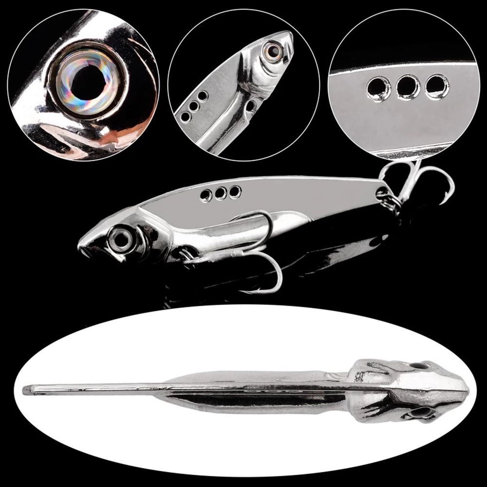 Metal Vib Blade Spinner Spoon Fishing Lures 7/10/12/14/18g Gold Silver  Artificial Bait