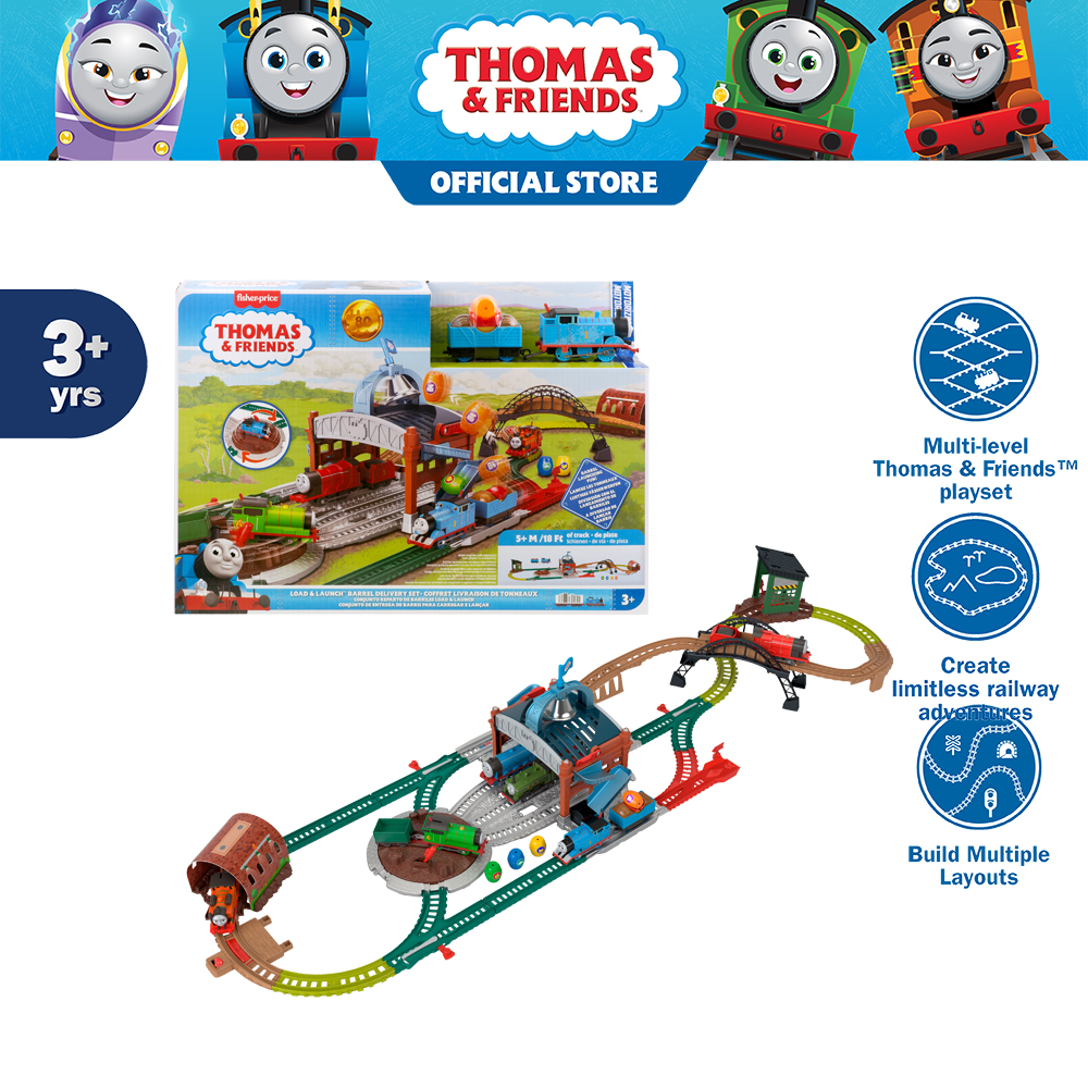 Thomas & Friends Load & Launch Barrel Delivery Set โทมัสแอนด์เฟรนด์ ชุดรางรถไฟบาร์เรลเดลิเวอรี JDF26 ราคา 3,651 บาท*ส่งฟรี