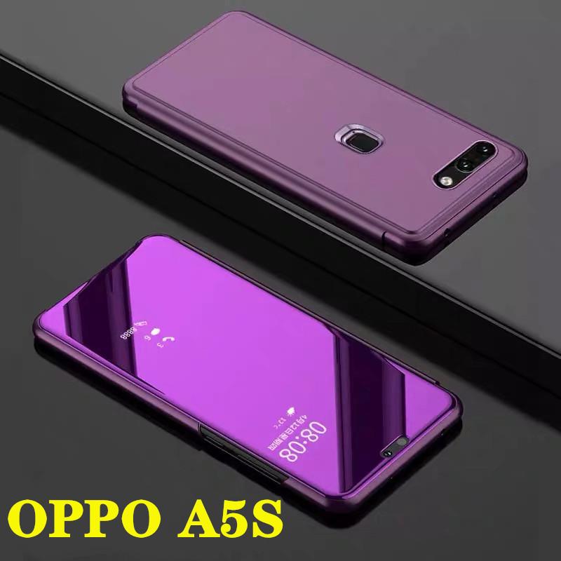 [ส่งจากไทย] เคสเปิดปิดเงา Case OPPO A5S / A12 เคสออฟโป้ OPPS A5s Smart Case Oppo A5s เคสกระจก เคสฝาเปิดปิดเงา สมาร์ทเคส เคสตั้งได้ Oppo A5s Sleep Flip Mirror Leather Case With Stand Holder เคสมือถือ เคสโทรศัพท์ รับประกันความพอใจ