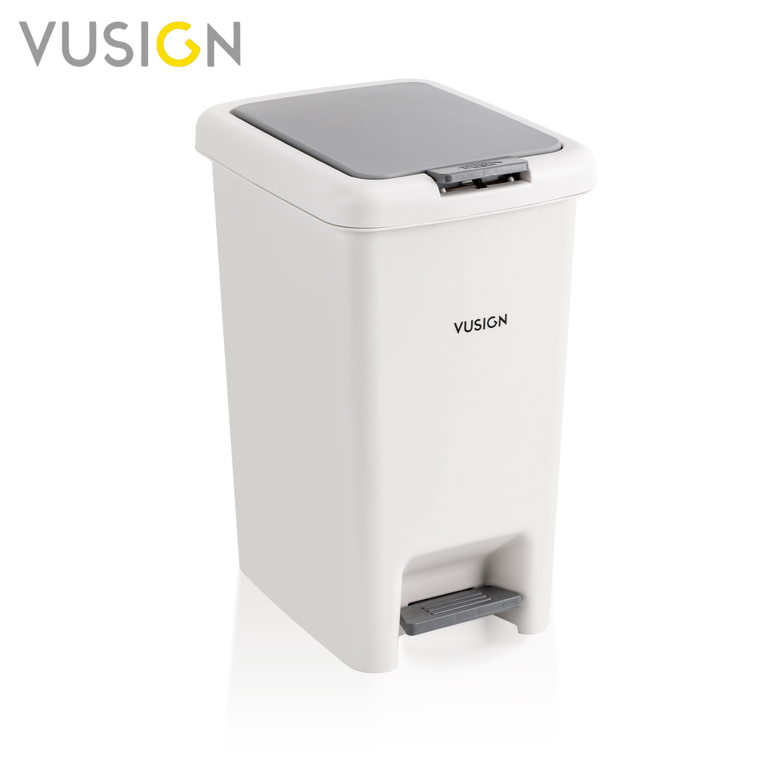 Vusign ถังขยะแบบเหยียบ 10 ลิตร 15 ลิตร ถังขยะมีฝาปิด ถังขยะพลาสติก ถังขยะมินิ ถังขยะ ที่ใส่ขยะ กันน้ำ มีขอบยึดถุงขยะ ขอบถังแบบเรียบ ขนาดกระทัดรัด Trash ราคา 189 บาท*ส่งฟรี