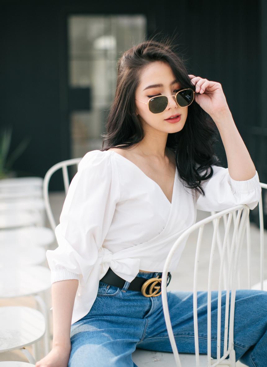 Miami Top เสื้อเชิ๊คขาว Jane Soraya Miami Top เสื้อเชิ๊คขาว Jane Soraya