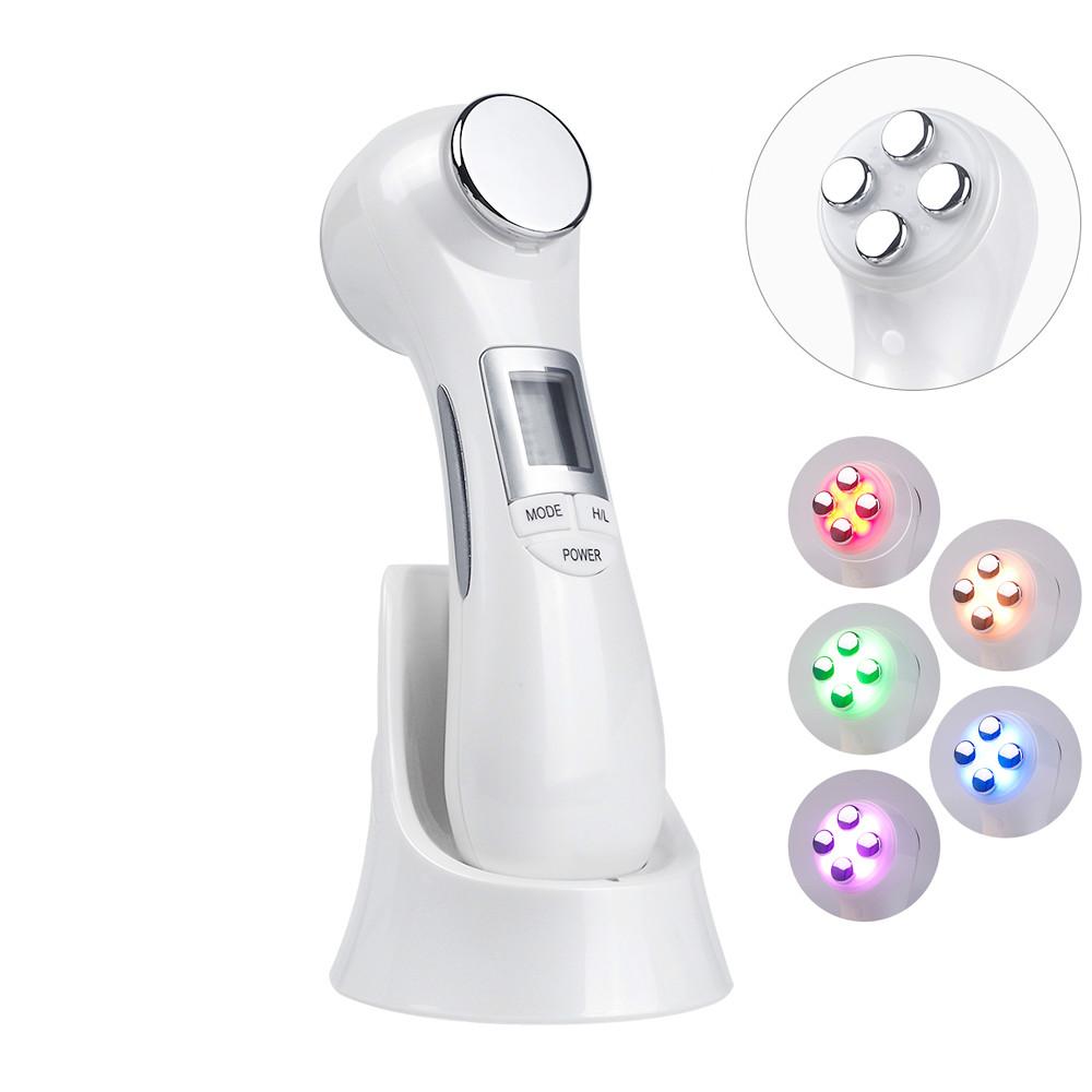 6 in 1 RF EMS Electroporation LED Light Photon วิทยุ Salon Face Lifting กระชับผิวหน้านวดทำความสะอาดอุปกรณ์ความงาม