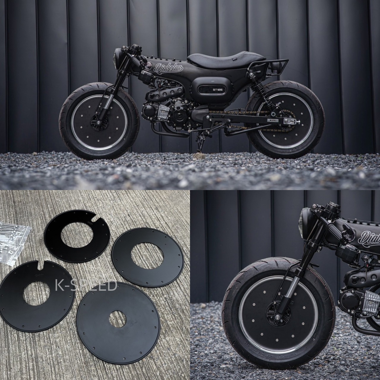 ชุดแผ่นครอบล้อ Iron Honda Dax125 แบรนด์ Diabolus [ส่งจาก K-SPEED] (DX045) ราคา 4,300 บาท*ส่งฟรี