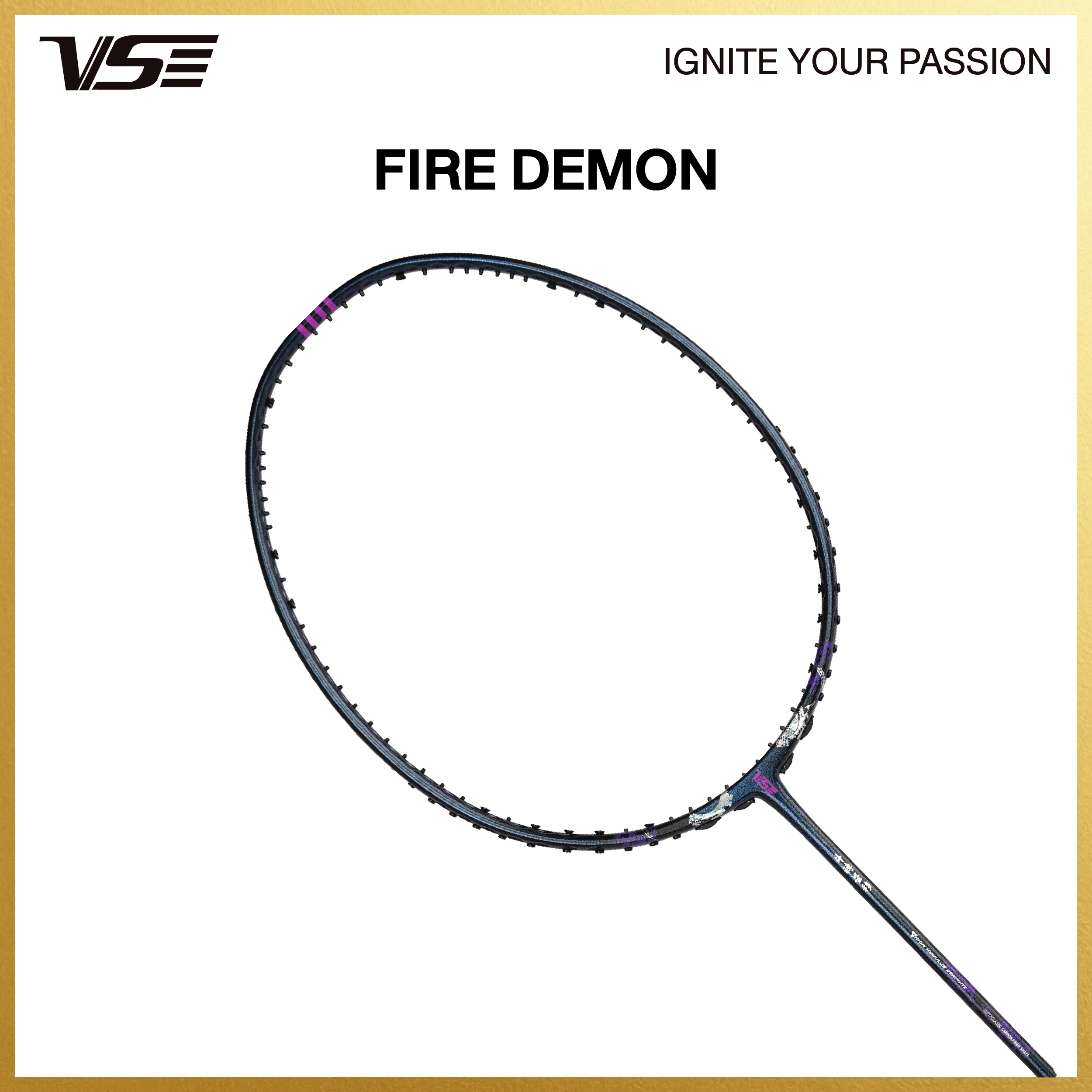 Vs Badminton Racket, Model Fire Demon P, Free String + Grip + Case ราคา 4,242 บาท*ส่งฟรี