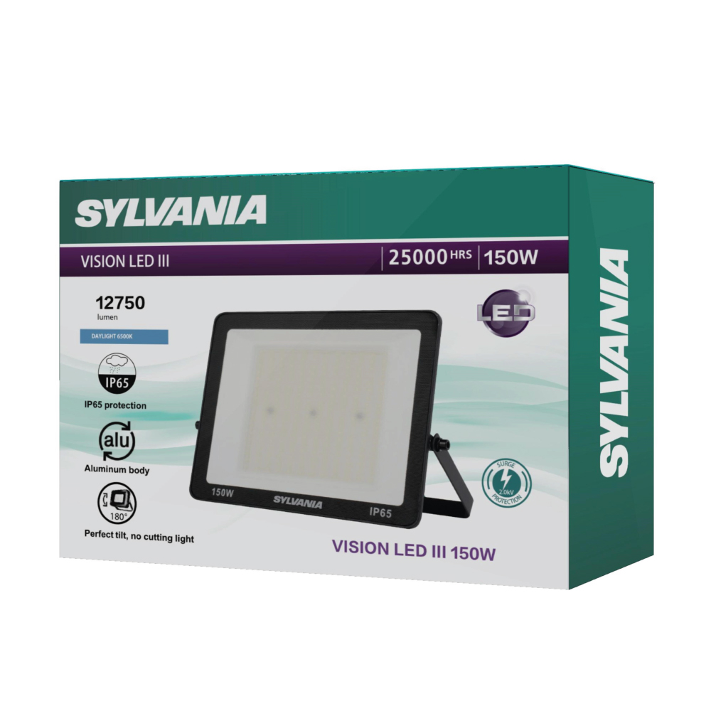 [New Product] Sylvania Led Floodlight Led Floodlight Spotlight Vision Led Iii 150W-6500K Daylight ราคา 1,199 บาท*ส่งฟรี