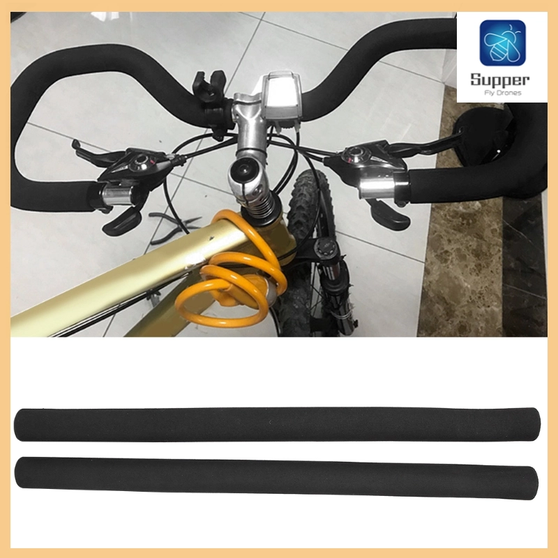 ภาพหน้าปกสินค้าBike Handlebar Grips ท่อโครงจักรยานฟองน้ำโฟมมือจับแบบนุ่มปลอกยางบังคับปลั๊กอุปกรณ์จักรยาน