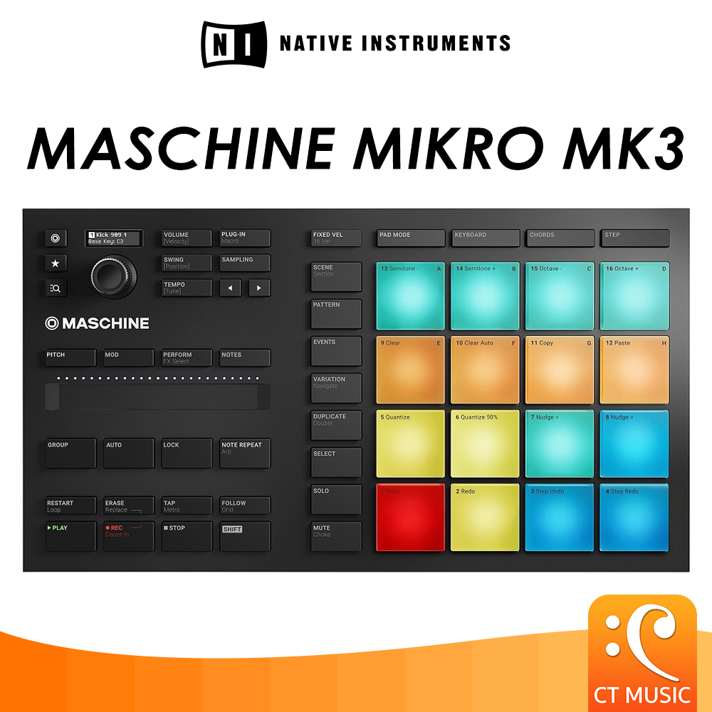 Native Instruments Maschine Mikro MK3 Control Surface ราคา 11,990 บาท*ส่งฟรี