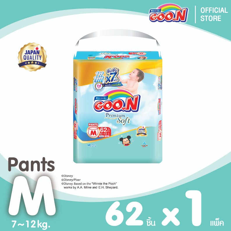 [แพ็ก] GOON Premium Mommy Kiss size M-XXXL M 62 ชิ้น ราคา 423 บาท*ส่งฟรี