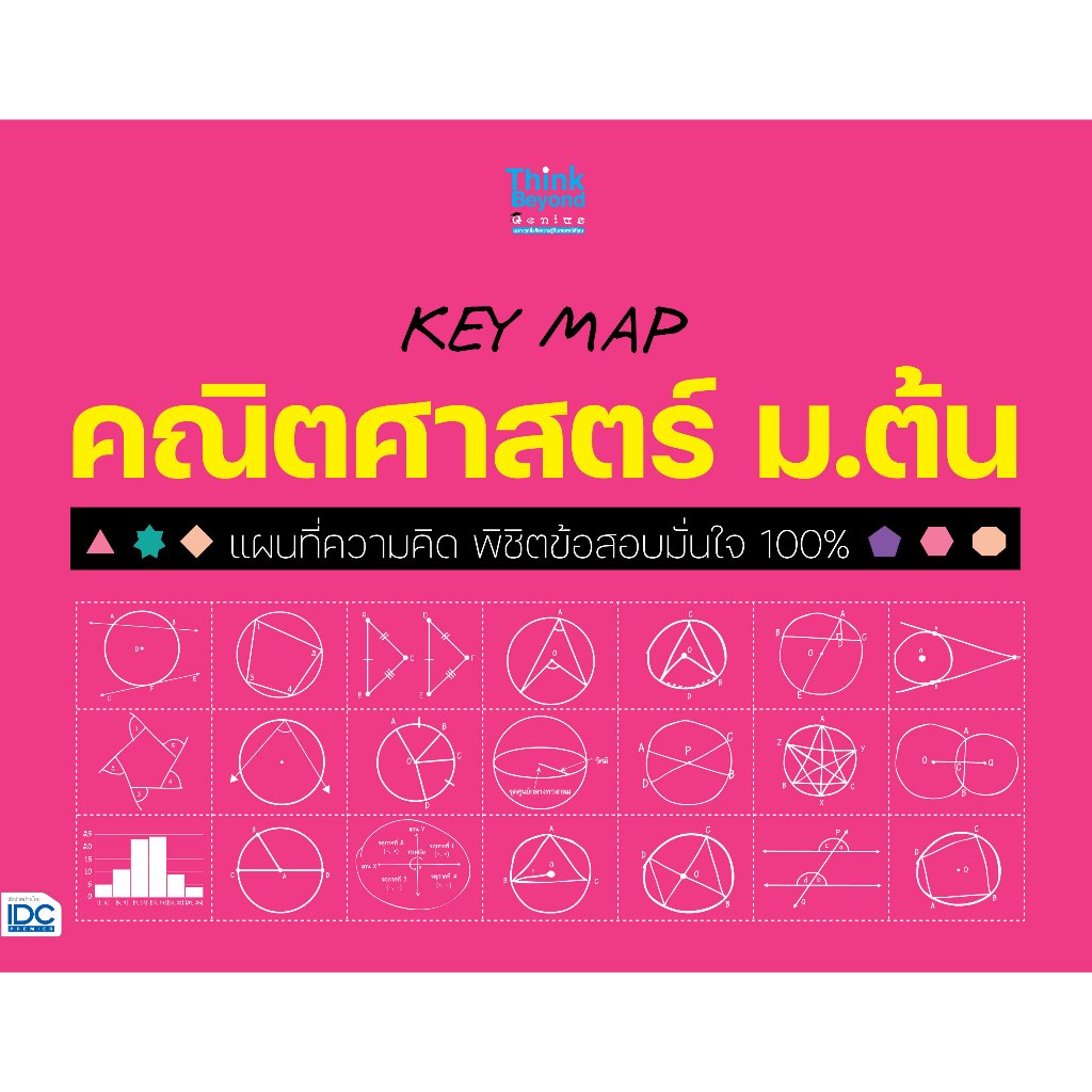 Thinkbeyond Book (ธิงค์บียอนด์ บุ๊คส์) หนังสือ KEY MAP คณิตศาสตร์ ม.ต้น แผนที่ความคิด พิชิตข้อสอบมั่นใจ 100% 08120