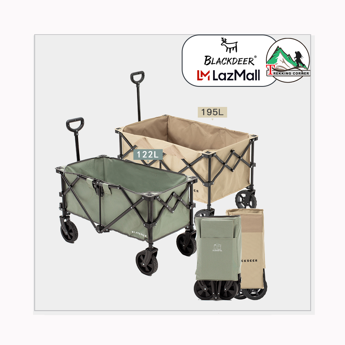 Blackdeer รถเข็นแค้มปิ้ง พับได้ พกพาสะดวก Wagon Folding ราคา 3,850 บาท*ส่งฟรี