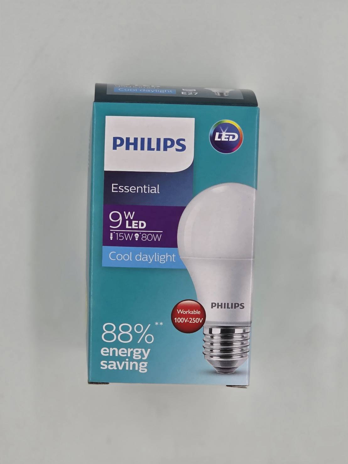Philips Led Bulb, 9 Watts (Philips Essential Led Bulb), White Light (Daylight) ราคา 37 บาท*ส่งฟรี