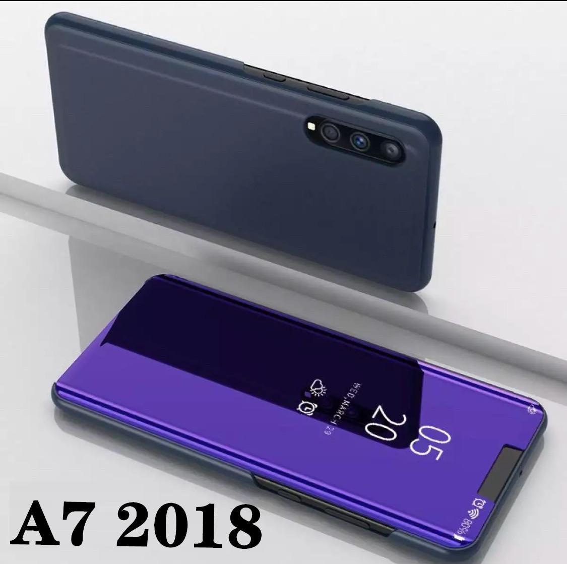 [ส่งจากไทย] เคสเปิดปิดเงา Case Samsung galaxy A7 2018 Smart Case เคสฝาเปิดปิดเงา สมาร์ทเคส เคสตั้งได้ ซัมซุง a7 2018  เคสมือถือ เคสโทรศัพท์ เคสรุ่นใหม่ เคสกระเป๋า เคสเงา Phone Case