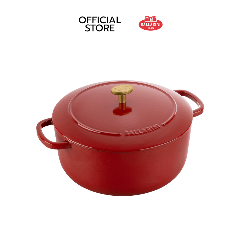 BALLARINI หม้อเหล็กหล่อทรงกลม ไซซ์ 24 ซม. รุ่น Bellamonte สีแดง N75003562 ราคา 6,230 บาท*ส่งฟรี