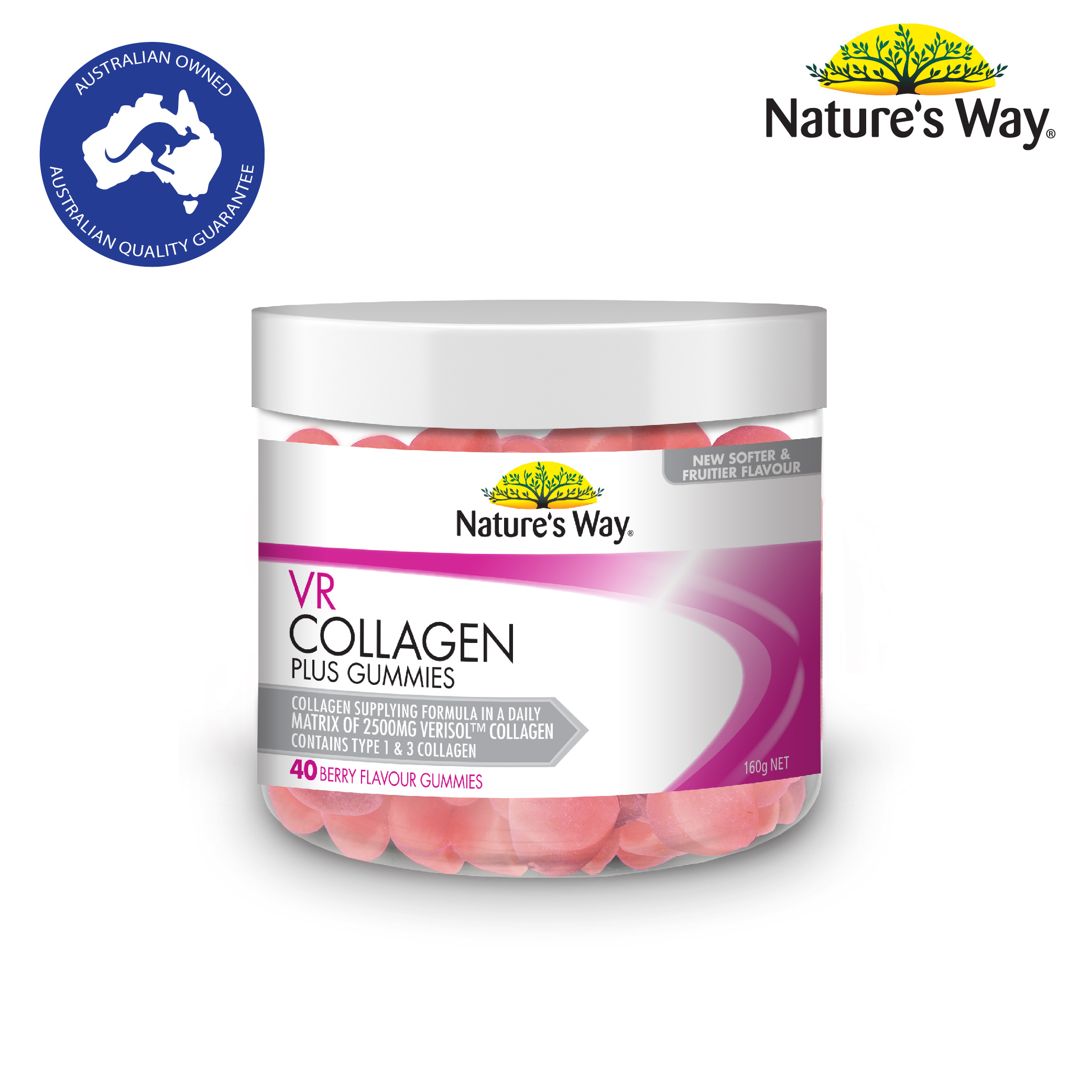 Nature's Way VR Collagen Gummies เนเจอร์สเวย์ วีอาร์ คอลลาเจน กัมมี่ (40 เม็ด) ราคา 599 บาท*ส่งฟรี
