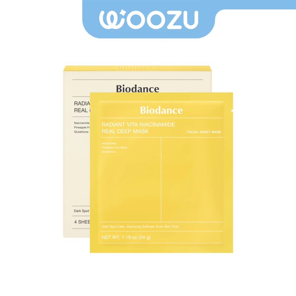 Biodance Radiant Vita Niacinamide Real Deep Mask 34g ราคา 504 บาท*ส่งฟรี