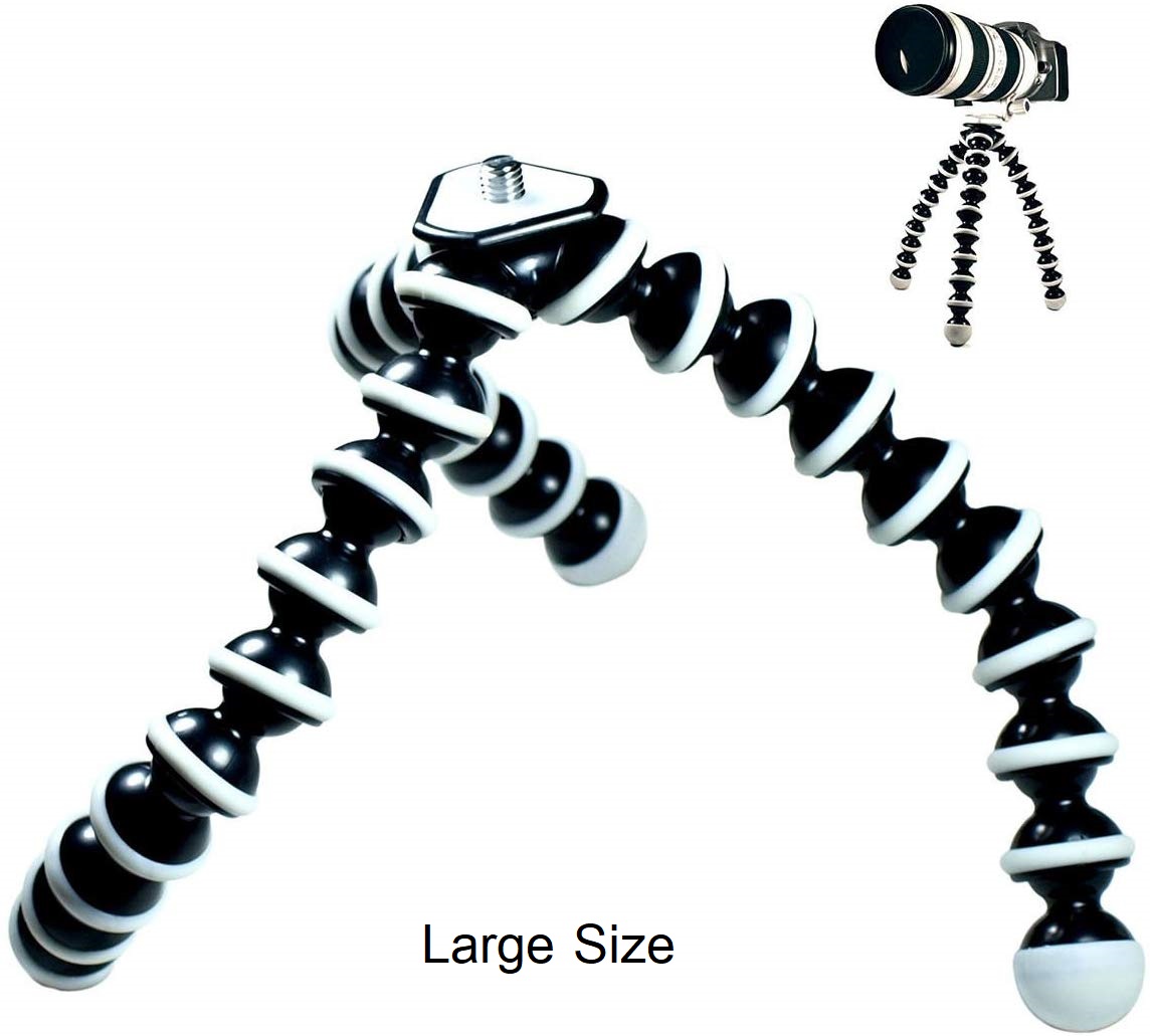 ขาตั้งกล้อง Flexible Mini Octopus Stand Tripod for Camera and Mobile Phone iPhone/Samsung/HTC + ขาจับมือถือ Clip Bracket Tripod Adapter