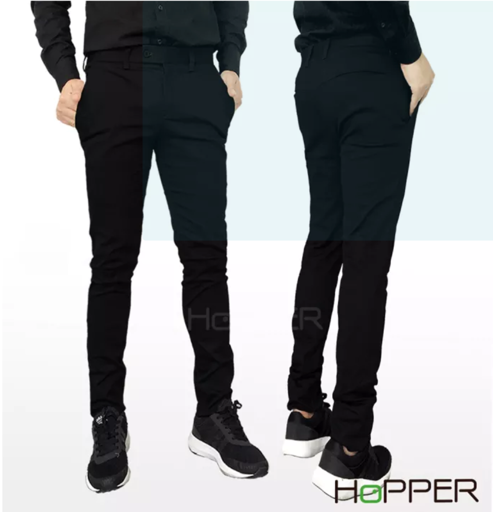 กางเกงสแลคขายาว Hopper Progress ผ้ายืดหนา ทรงเข้ารูป (Skinny)