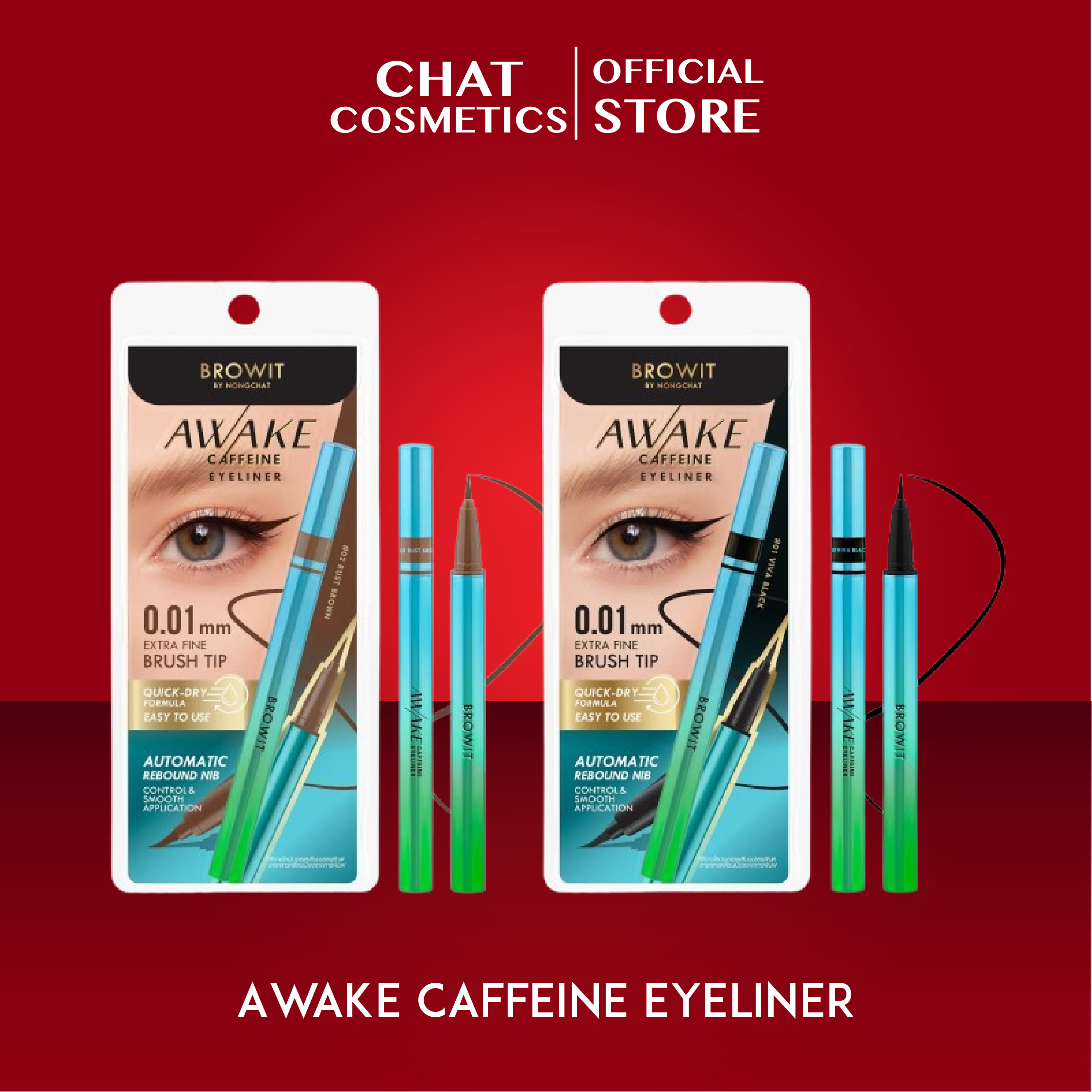 Browit Awake Caffeine Eyeliner 0.01 mm Awake Caffeine ราคา 199 บาท*ส่งฟรี