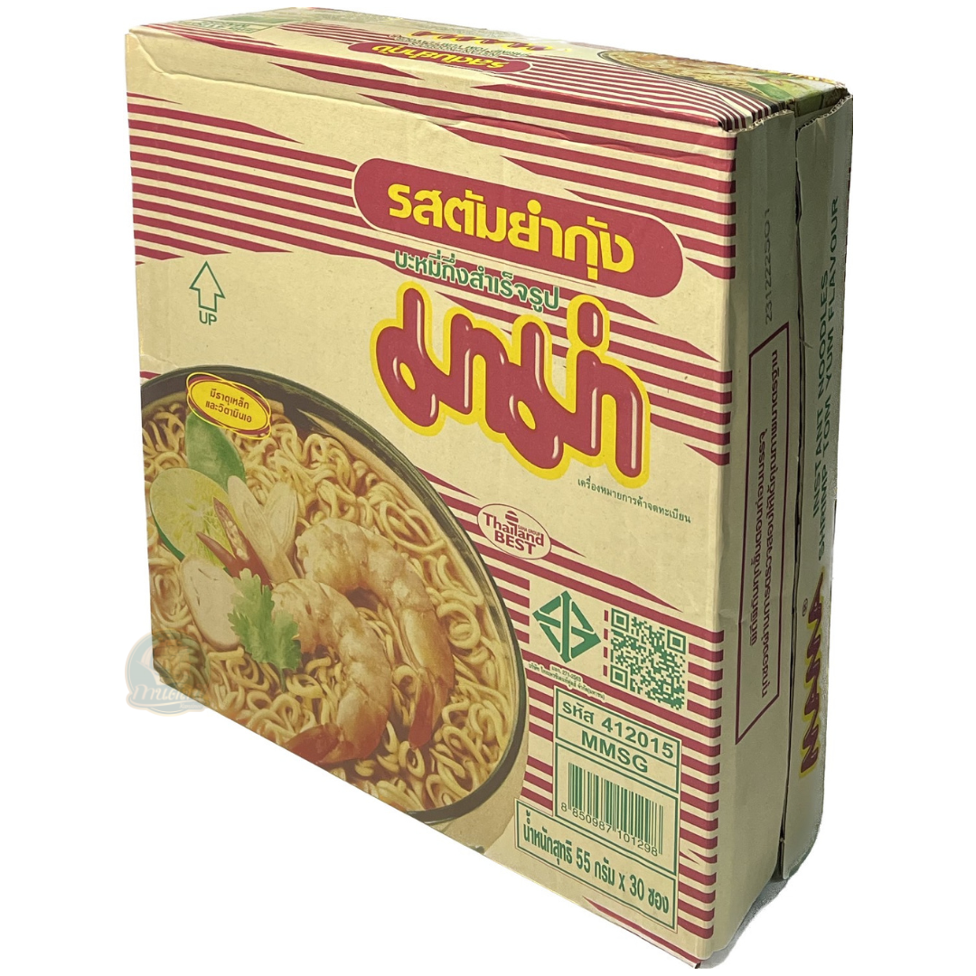 มาม่า บะหมี่กิ่งสำเร็จรูป รสต้มยำกุ้ง น้ำหนักสุทธิ 55 กรัม บรรจุ 30 ซอง ราคา 218 บาท*ส่งฟรี